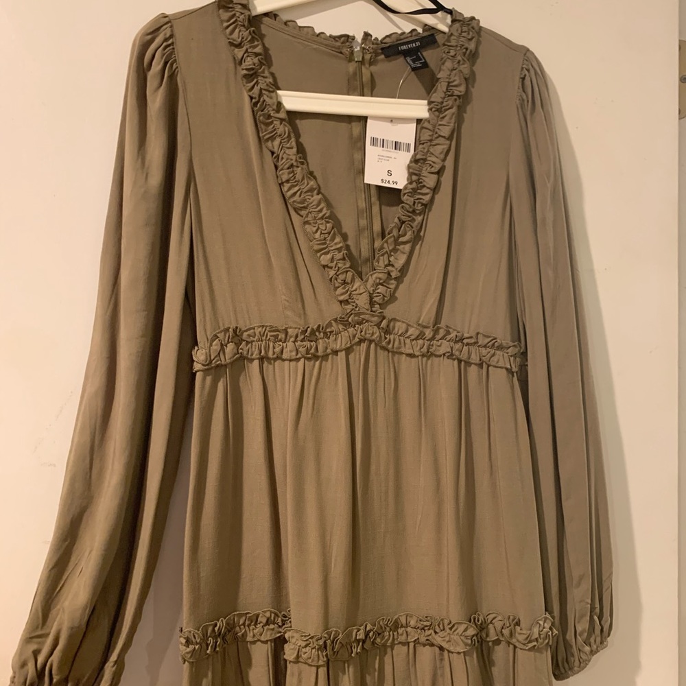 Green Long Sleeve Forever 21 Dress